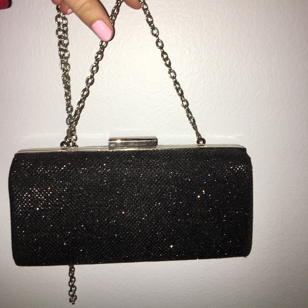 Black Glitter Clutch/Crossbody
